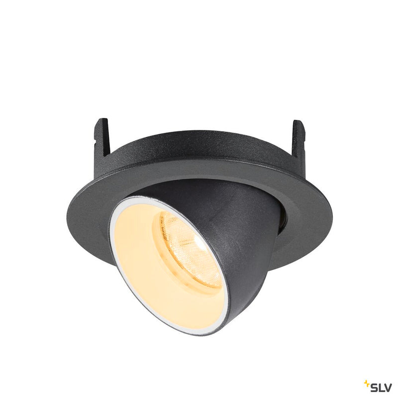 SLV 1010045 NUMINOS® GIMBLE XS, Recessed ceiling light, 3000 K, 20°, IP20, round, black / white