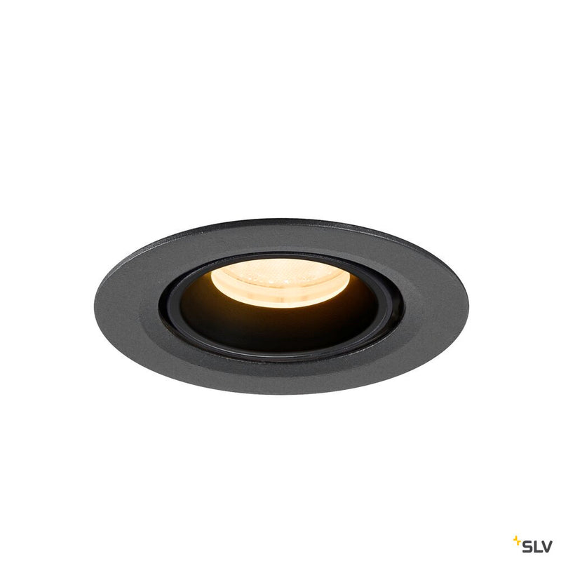 SLV 1010047 NUMINOS® GIMBLE XS, Recessed ceiling light, 3000 K, 40°, IP20, round, black