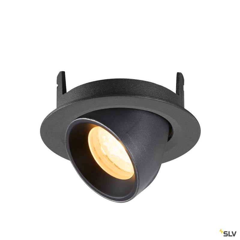 SLV 1010047 NUMINOS® GIMBLE XS, Recessed ceiling light, 3000 K, 40°, IP20, round, black