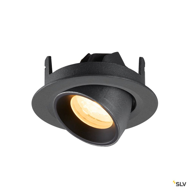SLV 1010047 NUMINOS® GIMBLE XS, Recessed ceiling light, 3000 K, 40°, IP20, round, black