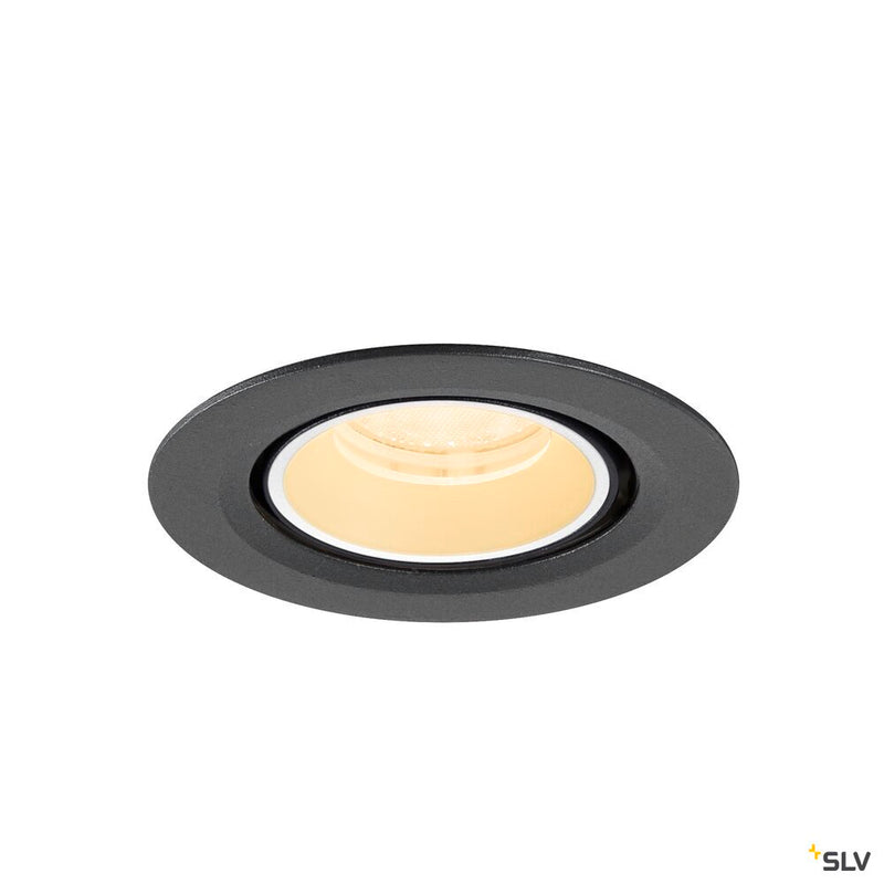 SLV 1010048 NUMINOS® GIMBLE XS, Recessed ceiling light, 3000 K, 40°, IP20, round, black / white