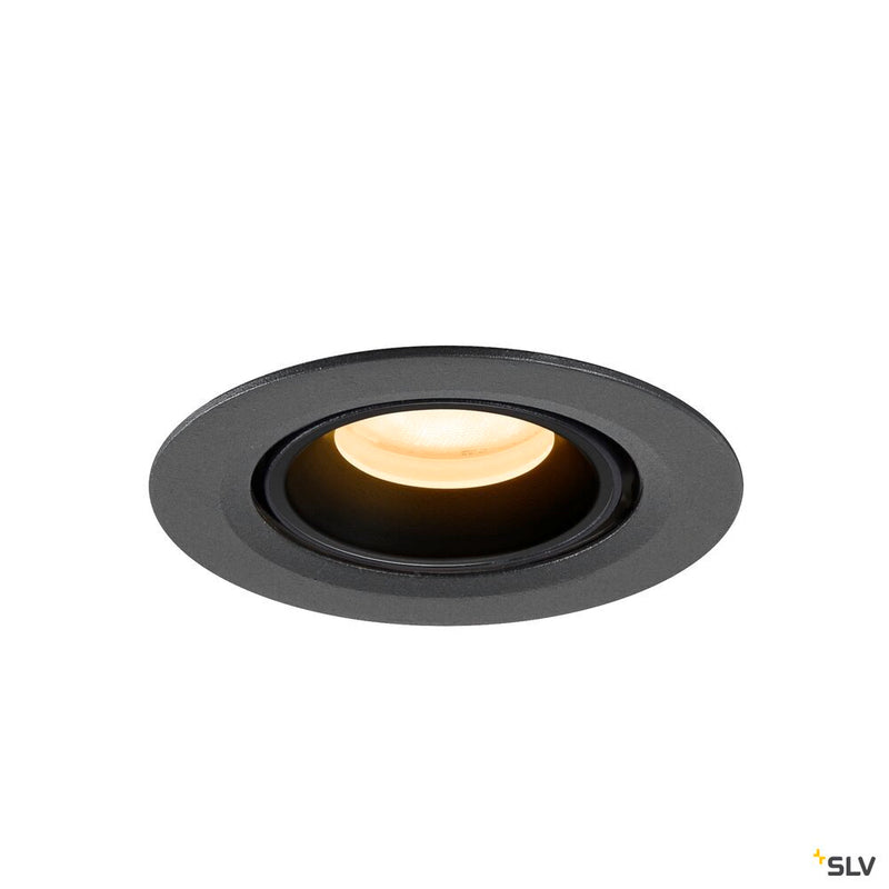 SLV 1010050 NUMINOS® GIMBLE XS, Recessed ceiling light, 3000 K, 55°, IP20, round, black