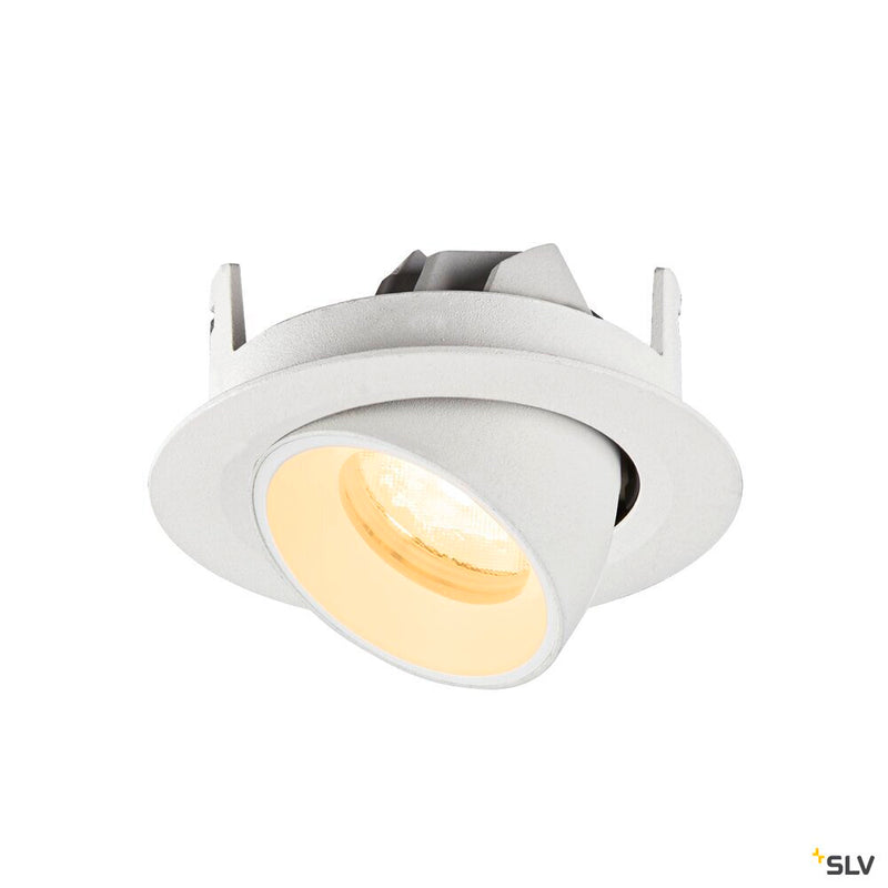 SLV 1010057 NUMINOS® GIMBLE XS, Recessed ceiling light, 3000 K, 40°, IP20, round, white