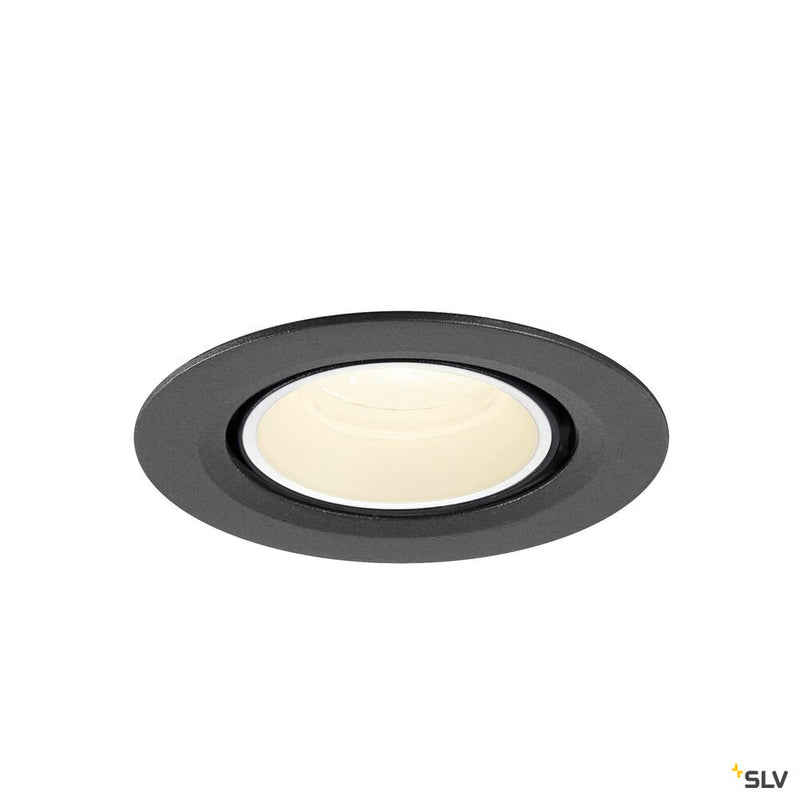 SLV 1010063 NUMINOS® GIMBLE XS, Recessed ceiling light, 4000 K, 20°, IP20, round, black / white