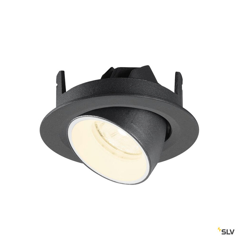 SLV 1010063 NUMINOS® GIMBLE XS, Recessed ceiling light, 4000 K, 20°, IP20, round, black / white