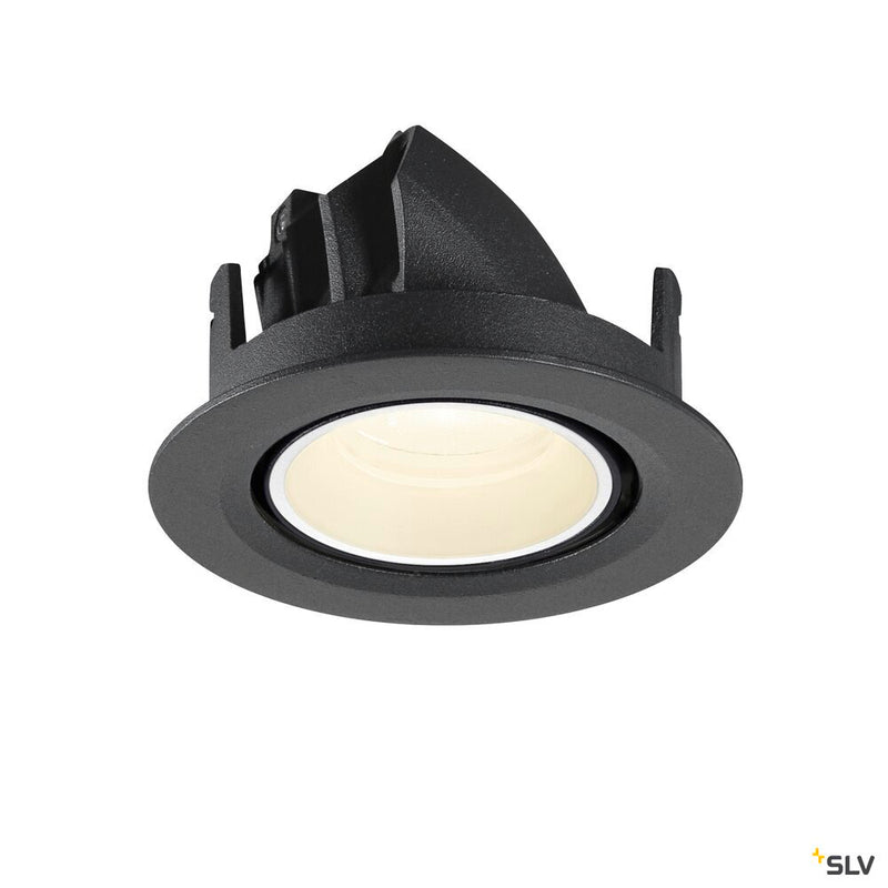 SLV 1010063 NUMINOS® GIMBLE XS, Recessed ceiling light, 4000 K, 20°, IP20, round, black / white
