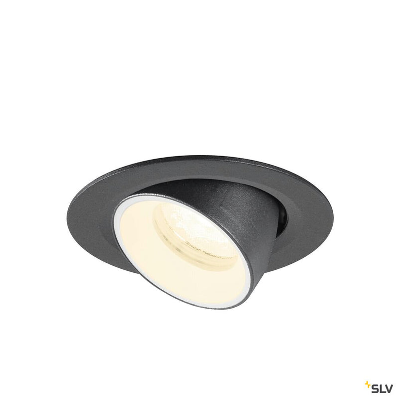 SLV 1010066 NUMINOS® GIMBLE XS, Recessed ceiling light, 4000 K, 40°, IP20, round, black / white