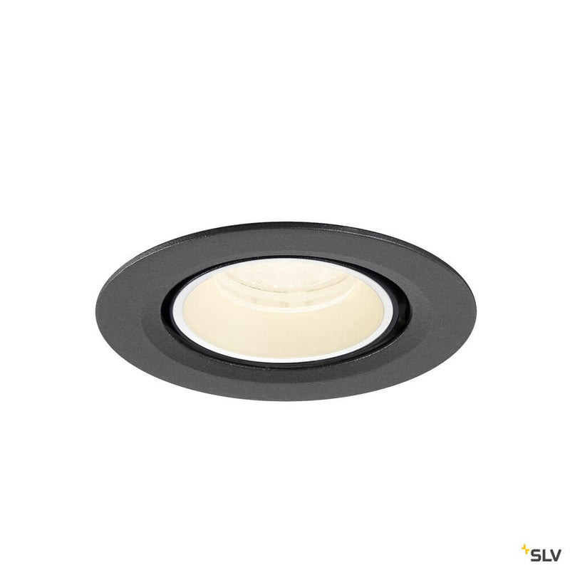SLV 1010066 NUMINOS® GIMBLE XS, Recessed ceiling light, 4000 K, 40°, IP20, round, black / white