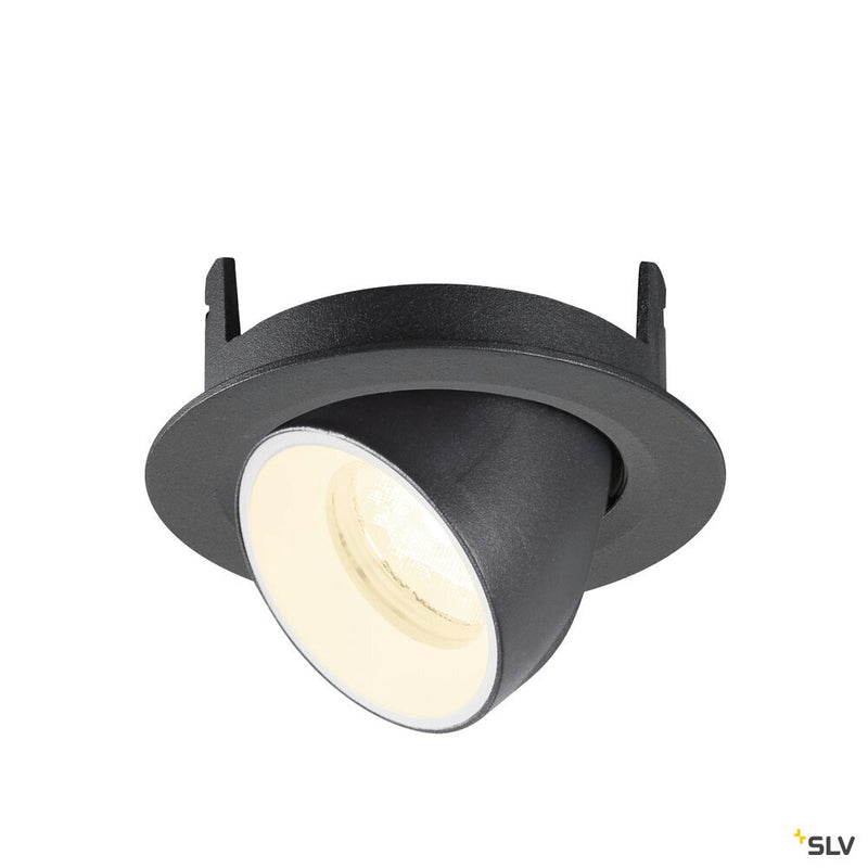 SLV 1010066 NUMINOS® GIMBLE XS, Recessed ceiling light, 4000 K, 40°, IP20, round, black / white