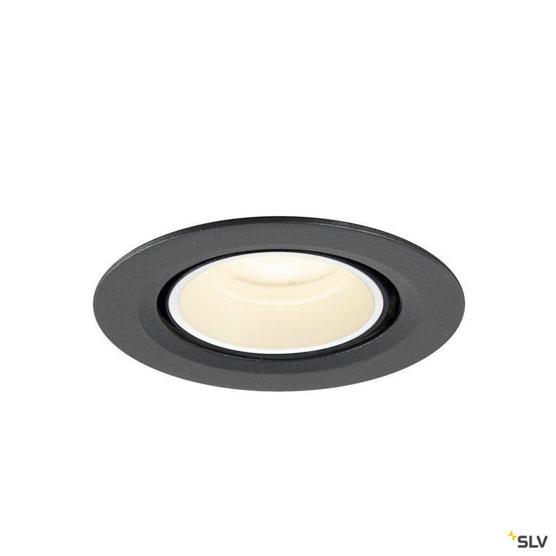 SLV 1010069 NUMINOS® GIMBLE XS, Recessed ceiling light, 4000 K, 55°, IP20, round, black / white