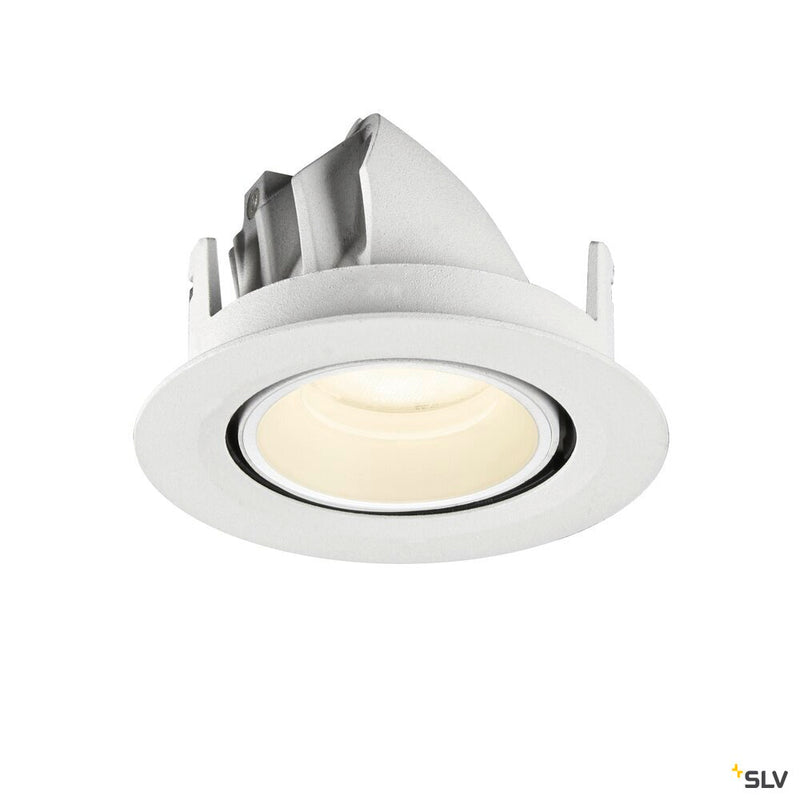 SLV 1010078 NUMINOS® GIMBLE XS, Recessed ceiling light, 4000 K, 55°, IP20, round, white