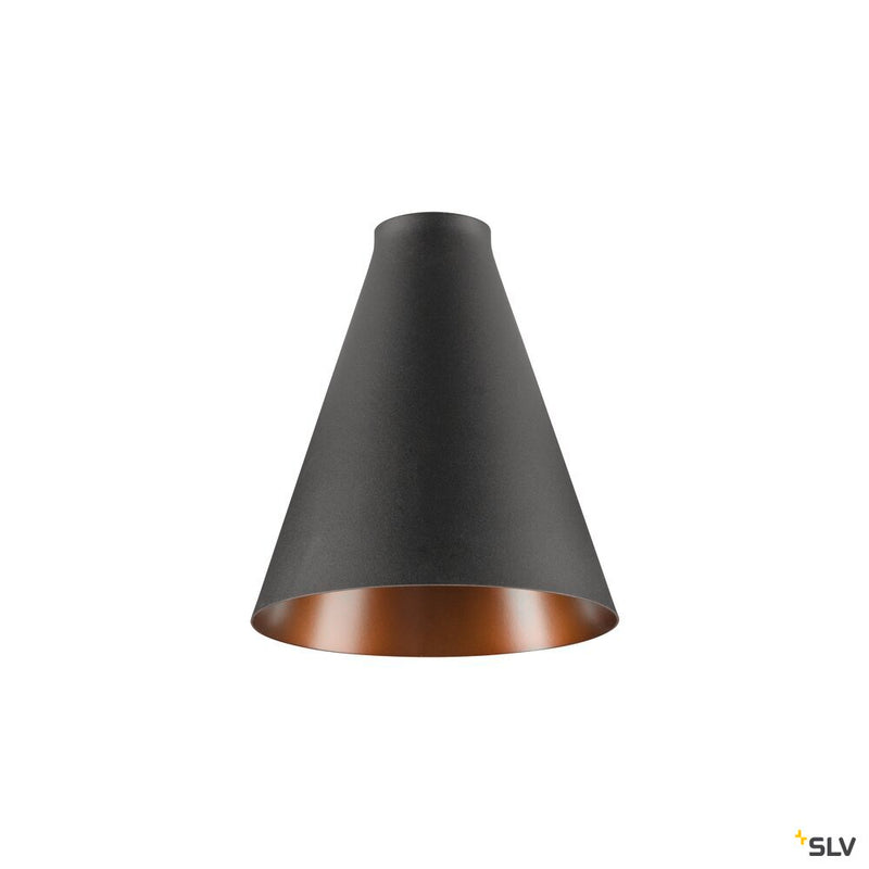 SLV 1010084 LALU® CONE 15, Lamp shade, E27 Base, Mix&Match, H: 17 cm, black / bronze