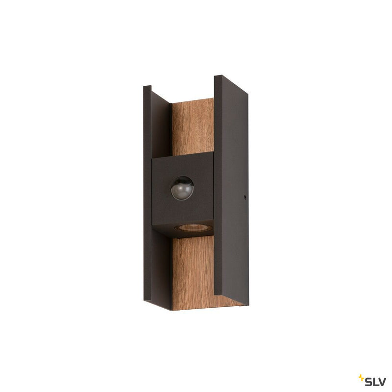 SLV 1010107 FLATT II, Wall-mounted light, SENSOR, 2700 K, 10W, anthracite / brown