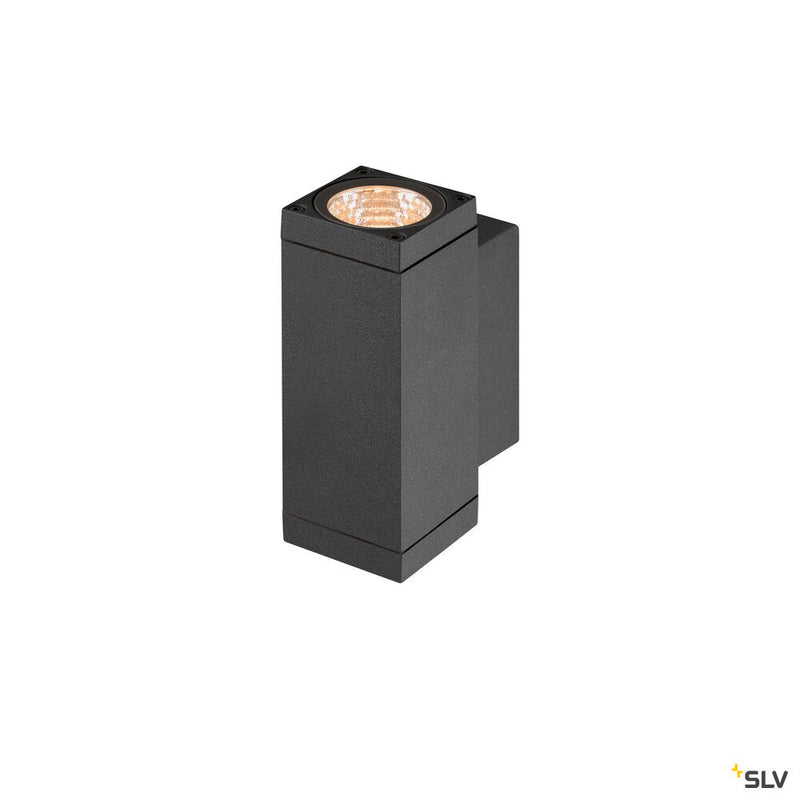 SLV 1010179 THEO PRO S, Wall-mounted light, up/down, DALI, P1, rectangular, 2700 K, 6W, 24°, anthracite