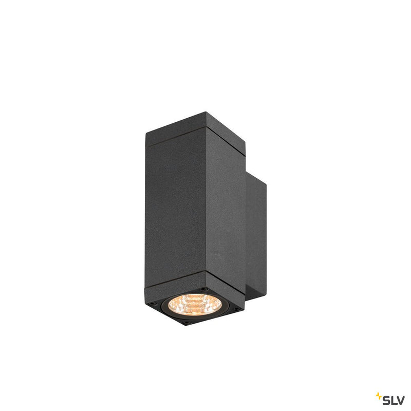 SLV 1010181 THEO PRO S, Wall-mounted light, single, DALI, P2, rectangular, 2700 K, 6W, 24°, anthracite