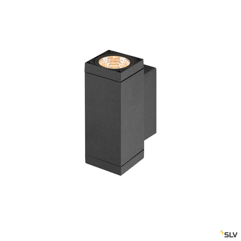 SLV 1010183 THEO PRO S, Wall-mounted light, up/down, DALI, P2, rectangular, 2700 K, 12W, 24°, anthracite
