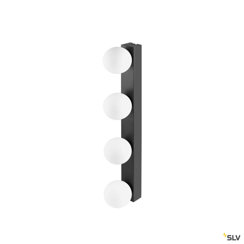 SLV 1010193 SUN Mirror, Wall-mounted light, square, 2700/3000/4000 K, TOUCH button, 18W, IP44, black
