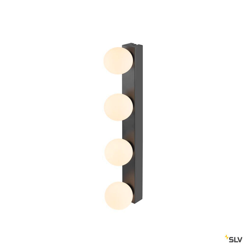 SLV 1010193 SUN Mirror, Wall-mounted light, square, 2700/3000/4000 K, TOUCH button, 18W, IP44, black