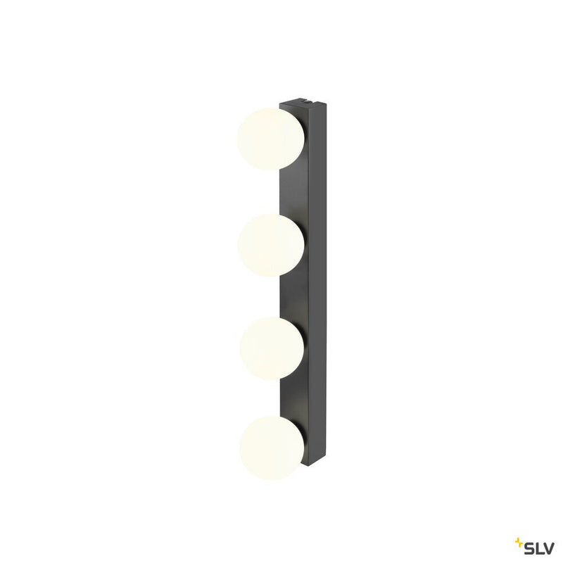 SLV 1010193 SUN Mirror, Wall-mounted light, square, 2700/3000/4000 K, TOUCH button, 18W, IP44, black