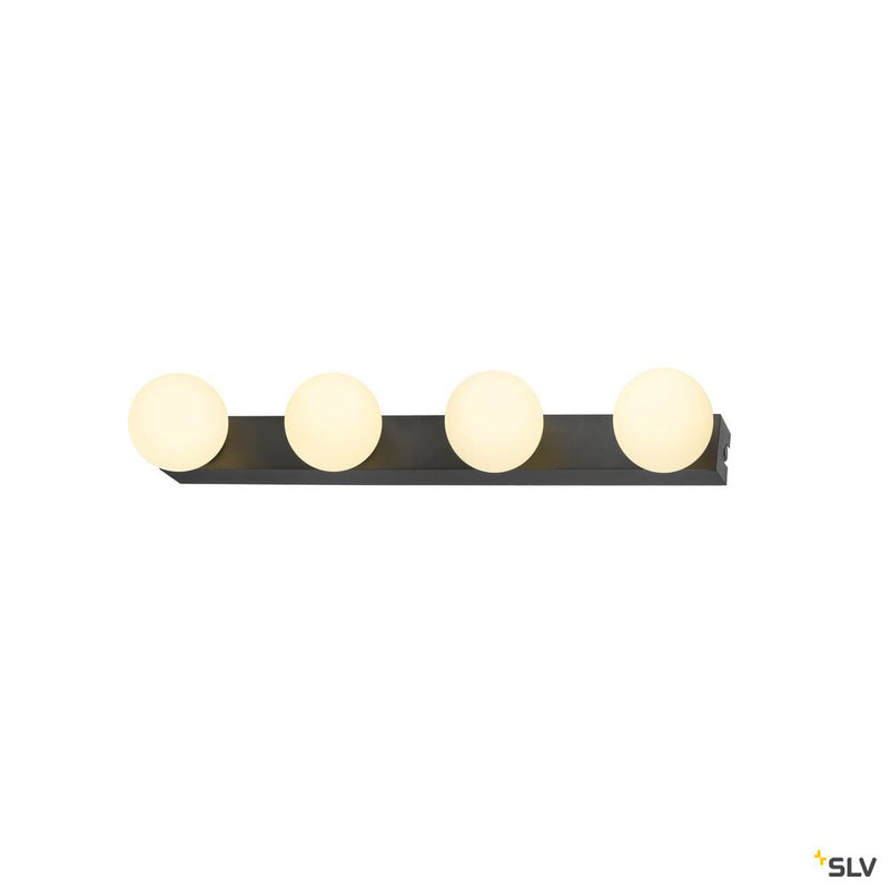 SLV 1010193 SUN Mirror, Wall-mounted light, square, 2700/3000/4000 K, TOUCH button, 18W, IP44, black