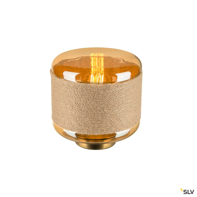 SLV 1010208 PANTILO ROPE 19, table lamp, E27, cylindrical, 1 x max. 15W, gold