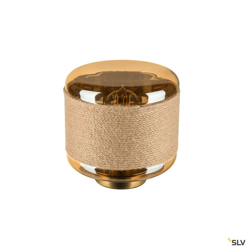 SLV 1010208 PANTILO ROPE 19, table lamp, E27, cylindrical, 1 x max. 15W, gold