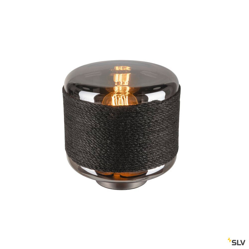 SLV 1010209 PANTILO ROPE 19, Table lamp, E27, cylindrical, 1 x max. 15 W, silver