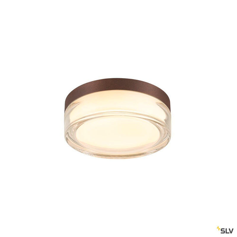 SLV 1010210 CYFT XL, wall- and ceiling-mounted light, 2700/3000/4000K, 15W, PHASE, 125°, IP65 black / transparent