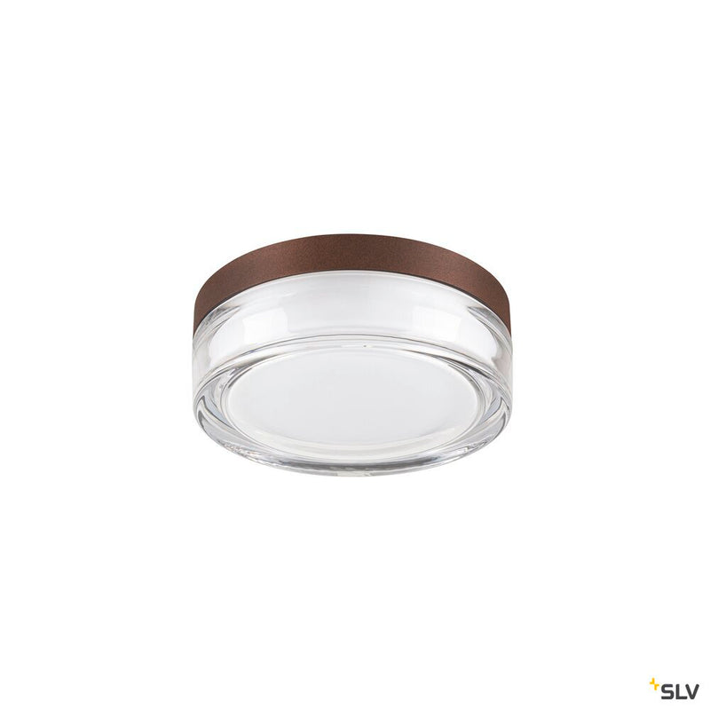 SLV 1010210 CYFT XL, wall- and ceiling-mounted light, 2700/3000/4000K, 15W, PHASE, 125°, IP65 black / transparent