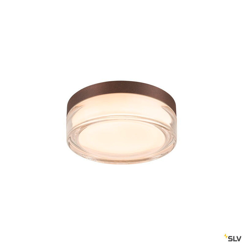 SLV 1010210 CYFT XL, wall- and ceiling-mounted light, 2700/3000/4000K, 15W, PHASE, 125°, IP65 black / transparent