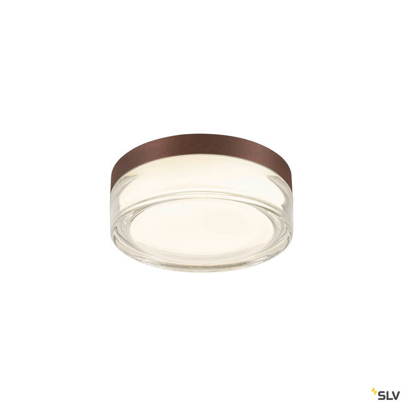 SLV 1010210 CYFT XL, wall- and ceiling-mounted light, 2700/3000/4000K, 15W, PHASE, 125°, IP65 black / transparent