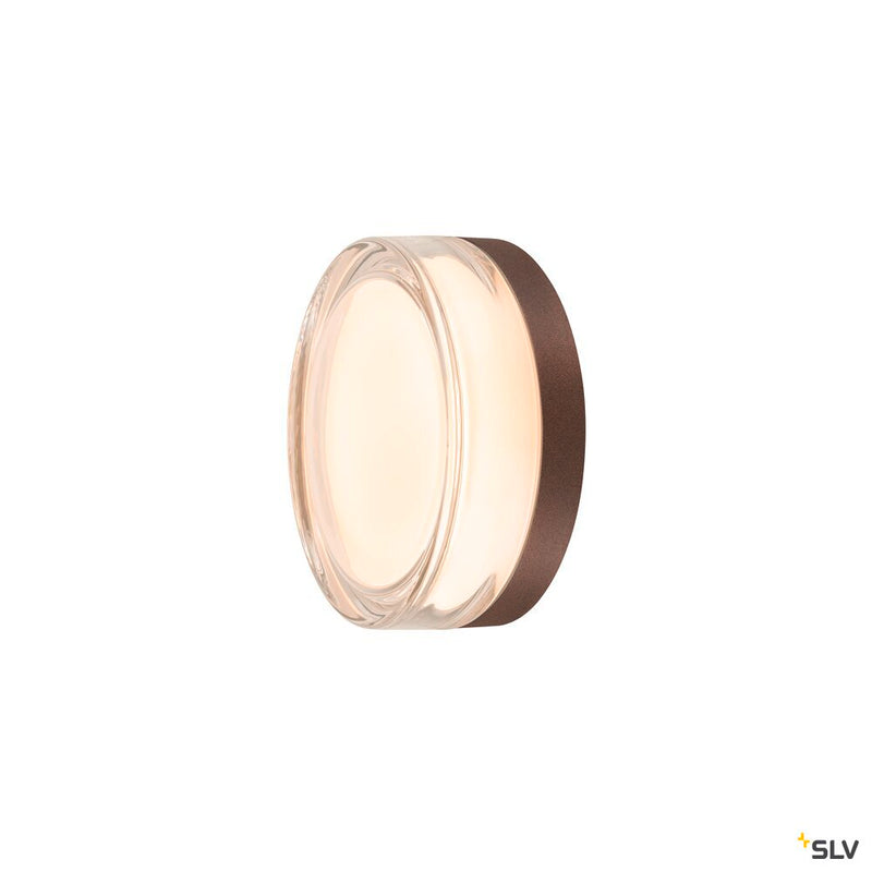 SLV 1010210 CYFT XL, wall- and ceiling-mounted light, 2700/3000/4000K, 15W, PHASE, 125°, IP65 black / transparent