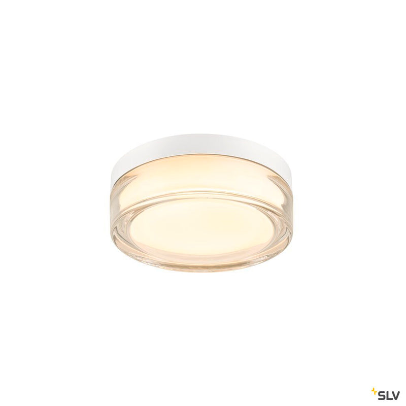 SLV 1010210 CYFT XL, wall- and ceiling-mounted light, 2700/3000/4000K, 15W, PHASE, 125°, IP65 black / transparent