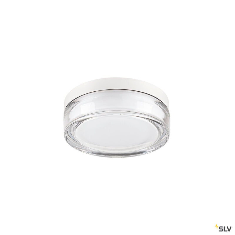 SLV 1010210 CYFT XL, wall- and ceiling-mounted light, 2700/3000/4000K, 15W, PHASE, 125°, IP65 black / transparent