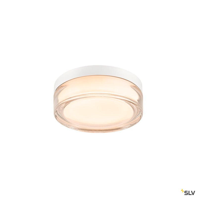 SLV 1010210 CYFT XL, wall- and ceiling-mounted light, 2700/3000/4000K, 15W, PHASE, 125°, IP65 black / transparent