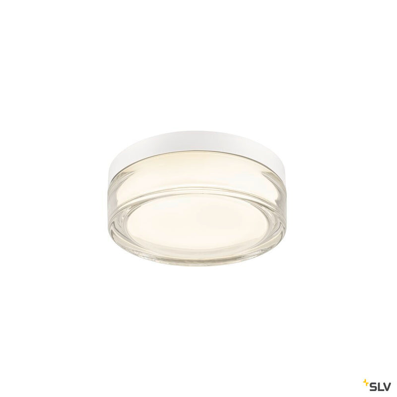 SLV 1010210 CYFT XL, wall- and ceiling-mounted light, 2700/3000/4000K, 15W, PHASE, 125°, IP65 black / transparent