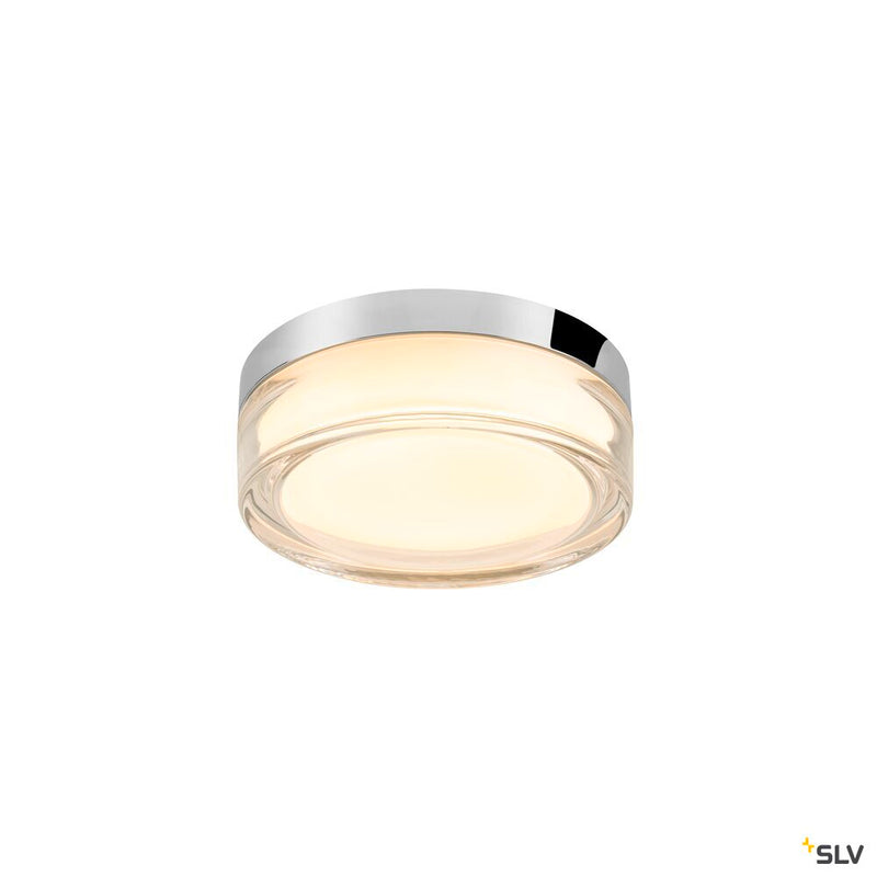 SLV 1010210 CYFT XL, wall- and ceiling-mounted light, 2700/3000/4000K, 15W, PHASE, 125°, IP65 black / transparent