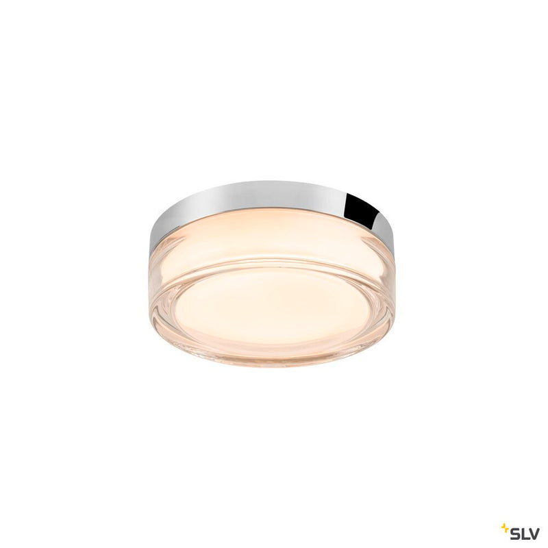 SLV 1010210 CYFT XL, wall- and ceiling-mounted light, 2700/3000/4000K, 15W, PHASE, 125°, IP65 black / transparent