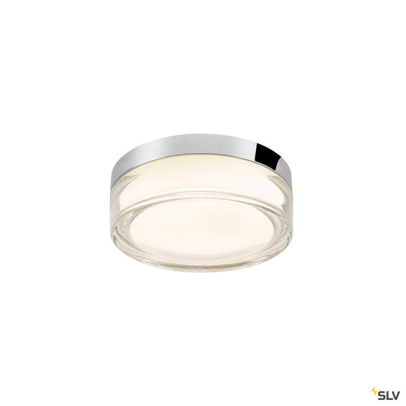 SLV 1010210 CYFT XL, wall- and ceiling-mounted light, 2700/3000/4000K, 15W, PHASE, 125°, IP65 black / transparent