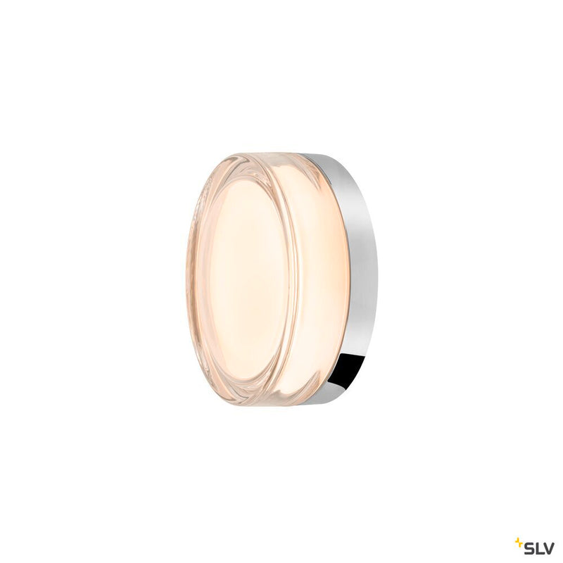 SLV 1010210 CYFT XL, wall- and ceiling-mounted light, 2700/3000/4000K, 15W, PHASE, 125°, IP65 black / transparent