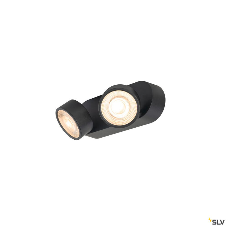 SLV 1010264 KALU 2.0, Wall and ceiling-mounted light, PHASE, 2700 K, 19W, 36°, black