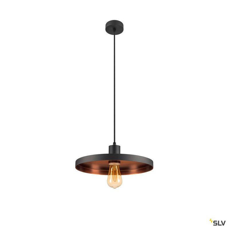 SLV 1010096 LALU® PLATE 33, Lampshade, E27 Base, Mix&Match, H: 1.5 cm, black / bronze