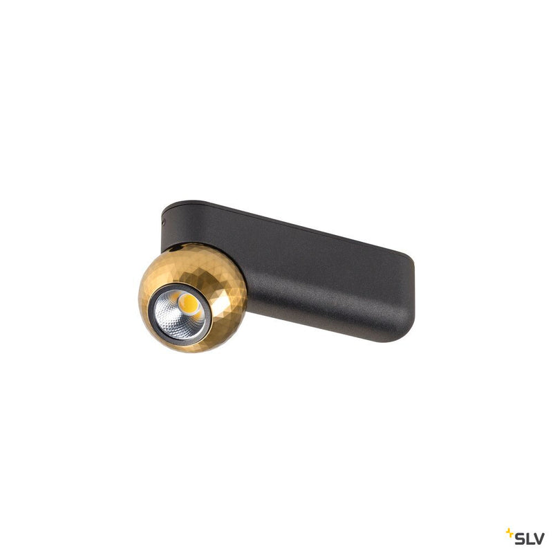SLV 1010300 DYSKO, Wall and ceiling-mounted light, single, PHASE, 2700K, 6.7W, 36°, black / gold