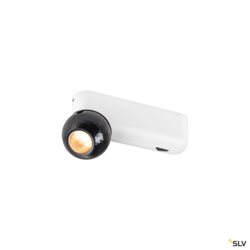 SLV 1010313 DYSKO, Wall and ceiling-mounted light, switch, single, PHASE, 2700K, 6.7W, 36°, white / black
