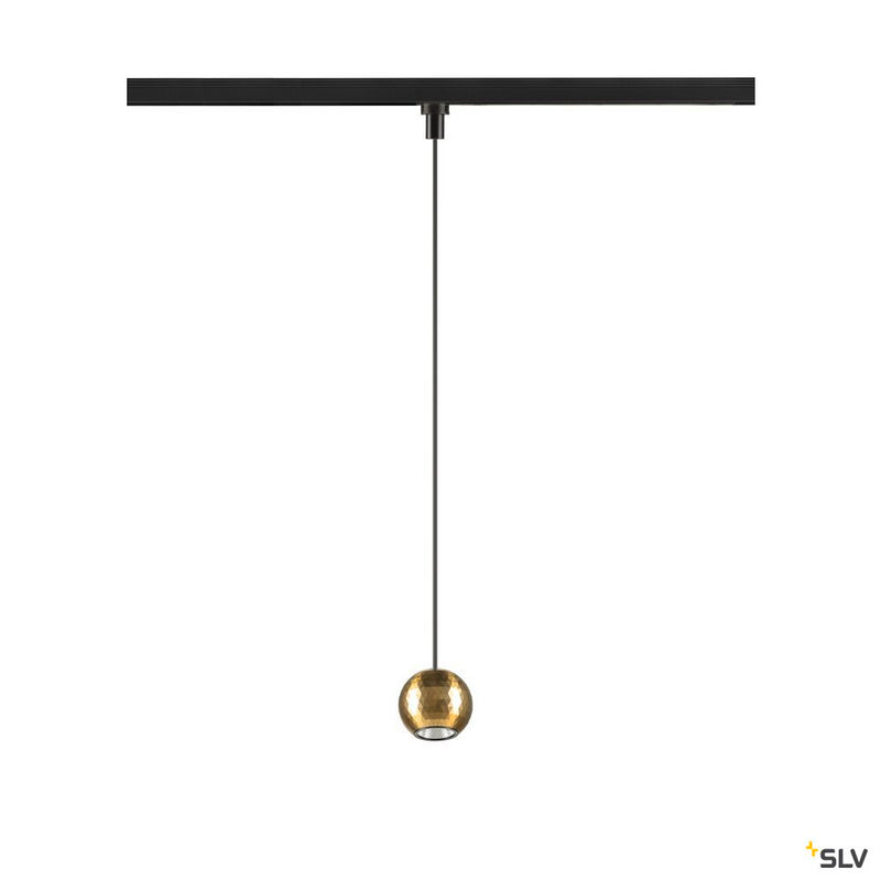 SLV 1010324 DYSKO, 1~ Pendant light, PHASE, pendant length 200 cm, 2700K, 36°, black / gold