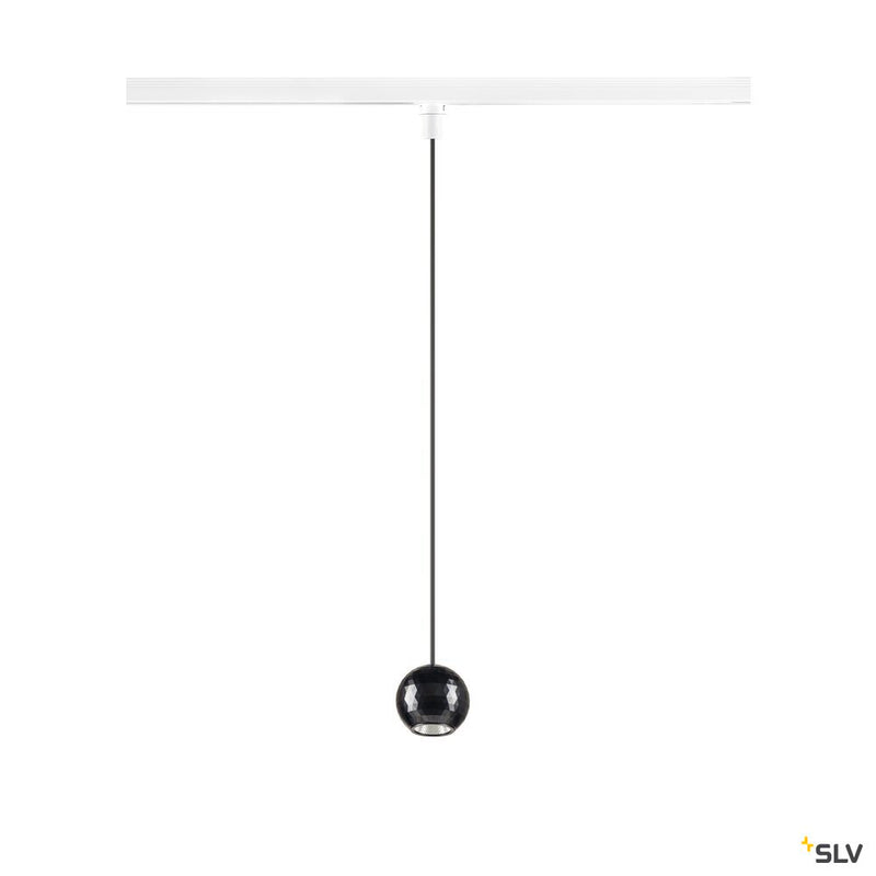 SLV 1010325 DYSKO, 1~ Pendant light, PHASE, pendant length 200 cm, 2700K, 36°, white / black