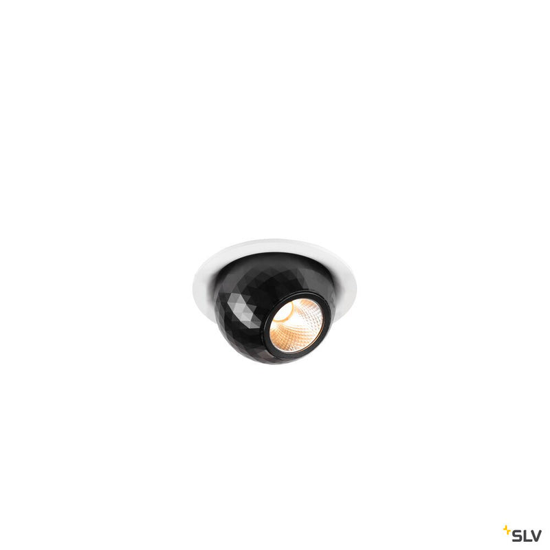 SLV 1010354 DYSKO, Recessed ceiling light, round, PHASE, 2700K, 6.4W, 36°, white / black