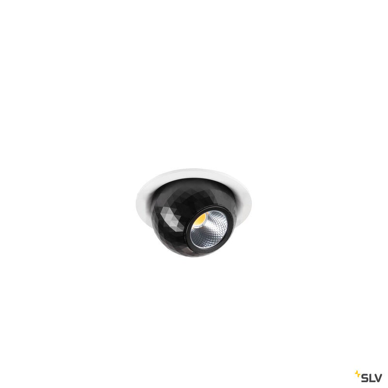 SLV 1010354 DYSKO, Recessed ceiling light, round, PHASE, 2700K, 6.4W, 36°, white / black