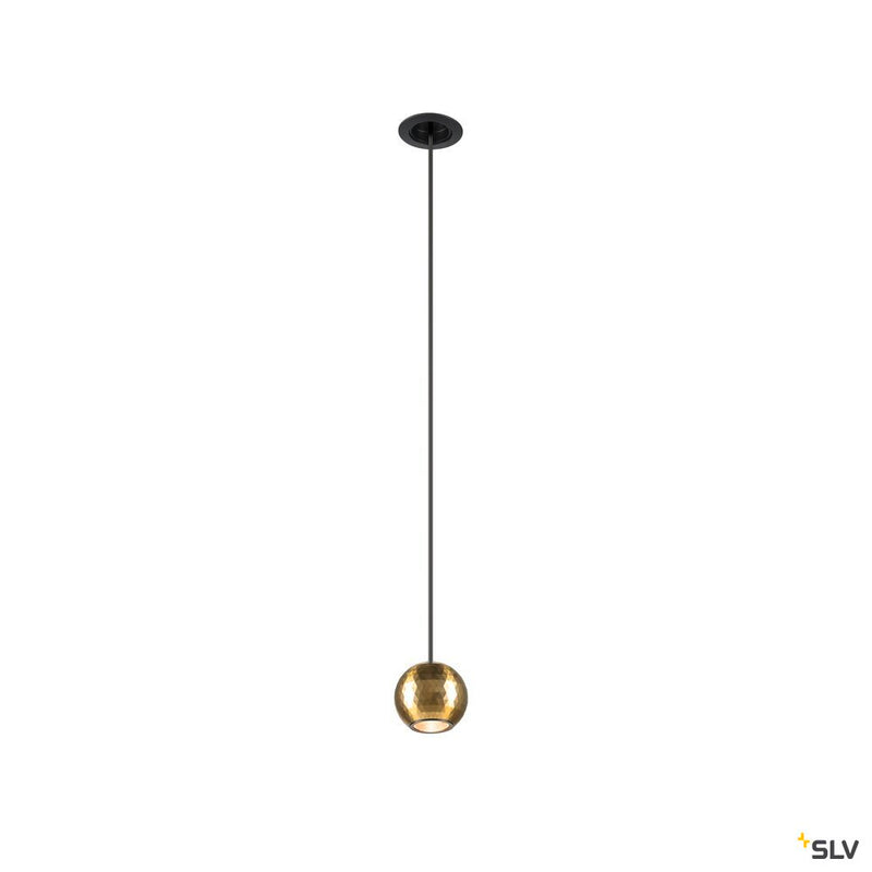 SLV 1010359 DYSKO, Pendant light, PHASE, pendant length 200 cm, 2700K, 36°, black / gold