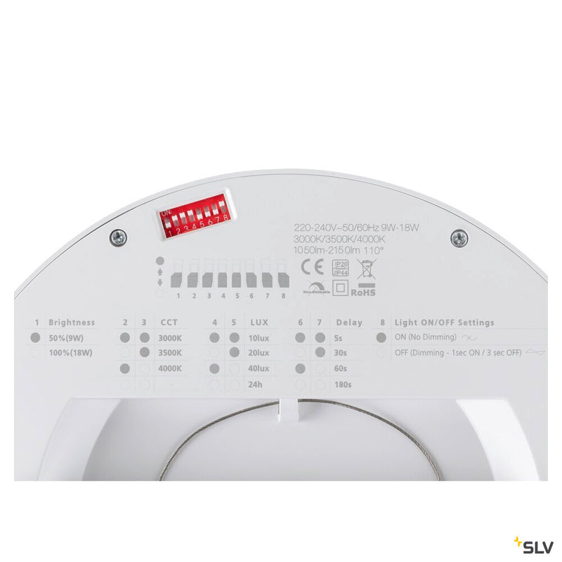 SLV 1010399 DOWNLIGHT VARIO 220 22 830/840 WH ML PIR